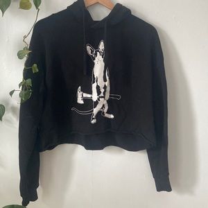 Arm the animals crop hoodie